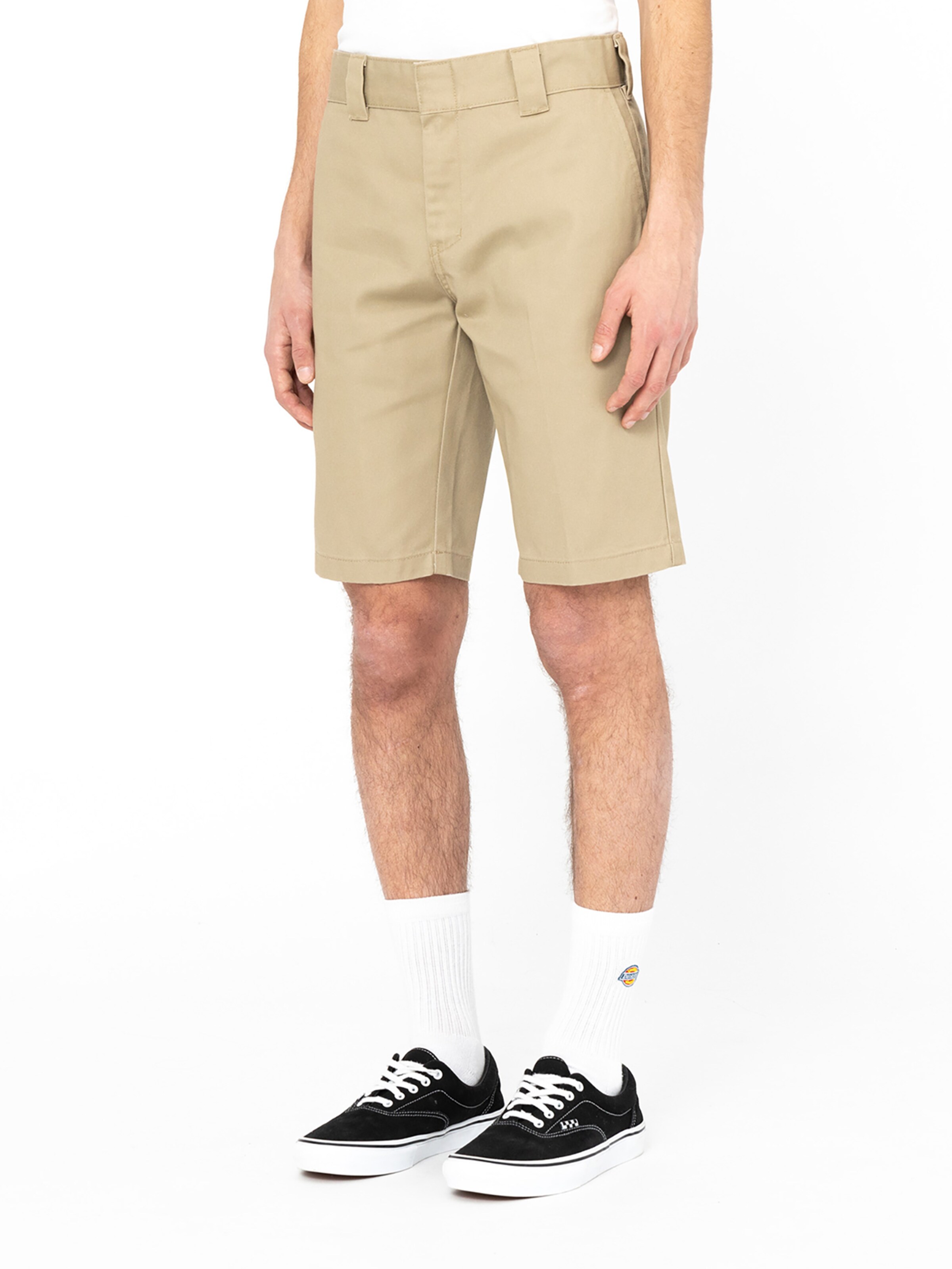 DICKIES Regularen Hlače na rob | bež barva