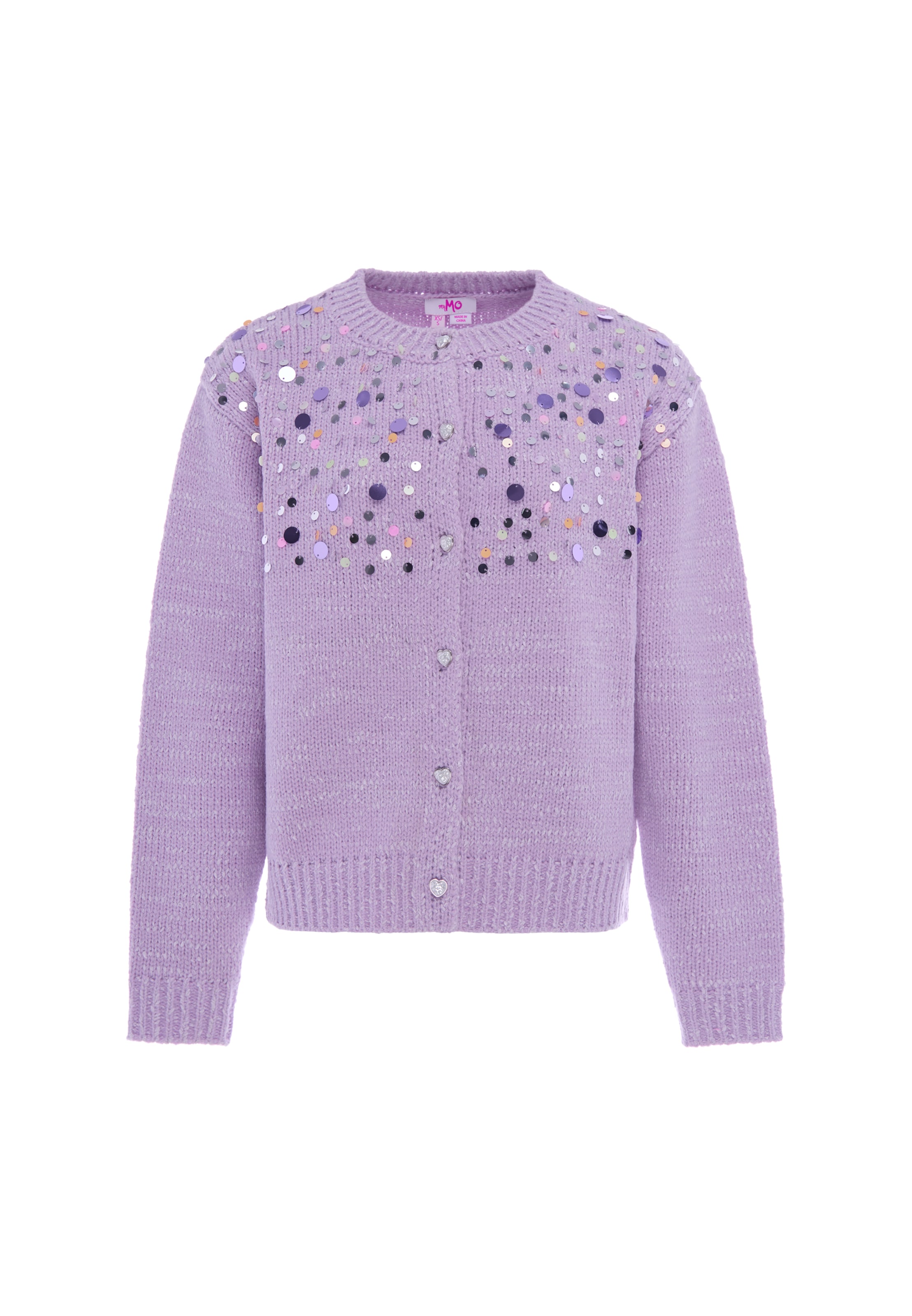 MYMO - Casaco de malha 'Young Fashion' em roxo: frente