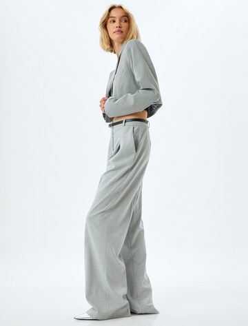 Koton Wide leg Trousers with creases in Grey
