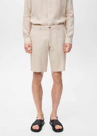 MANGO MAN Slimfit Shorts 'Carp' in Beige: Vorderseite