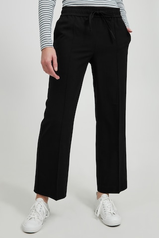 b.young Loosefit Broek 'BYDANTA PIN TUCK PANTS' in Zwart: voorkant