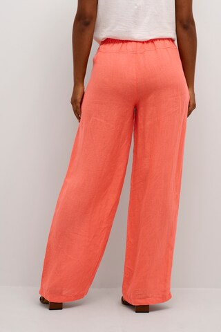 Cream Wide leg Trousers 'Bellis' in Orange