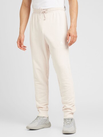 Effilé Pantalon de sport ADIDAS SPORTSWEAR en beige : devant