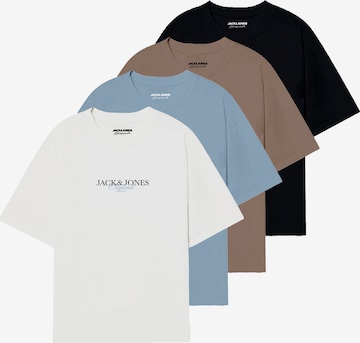 mėlyna JACK & JONES Marškinėliai 'JORBILLYBURG': priekis