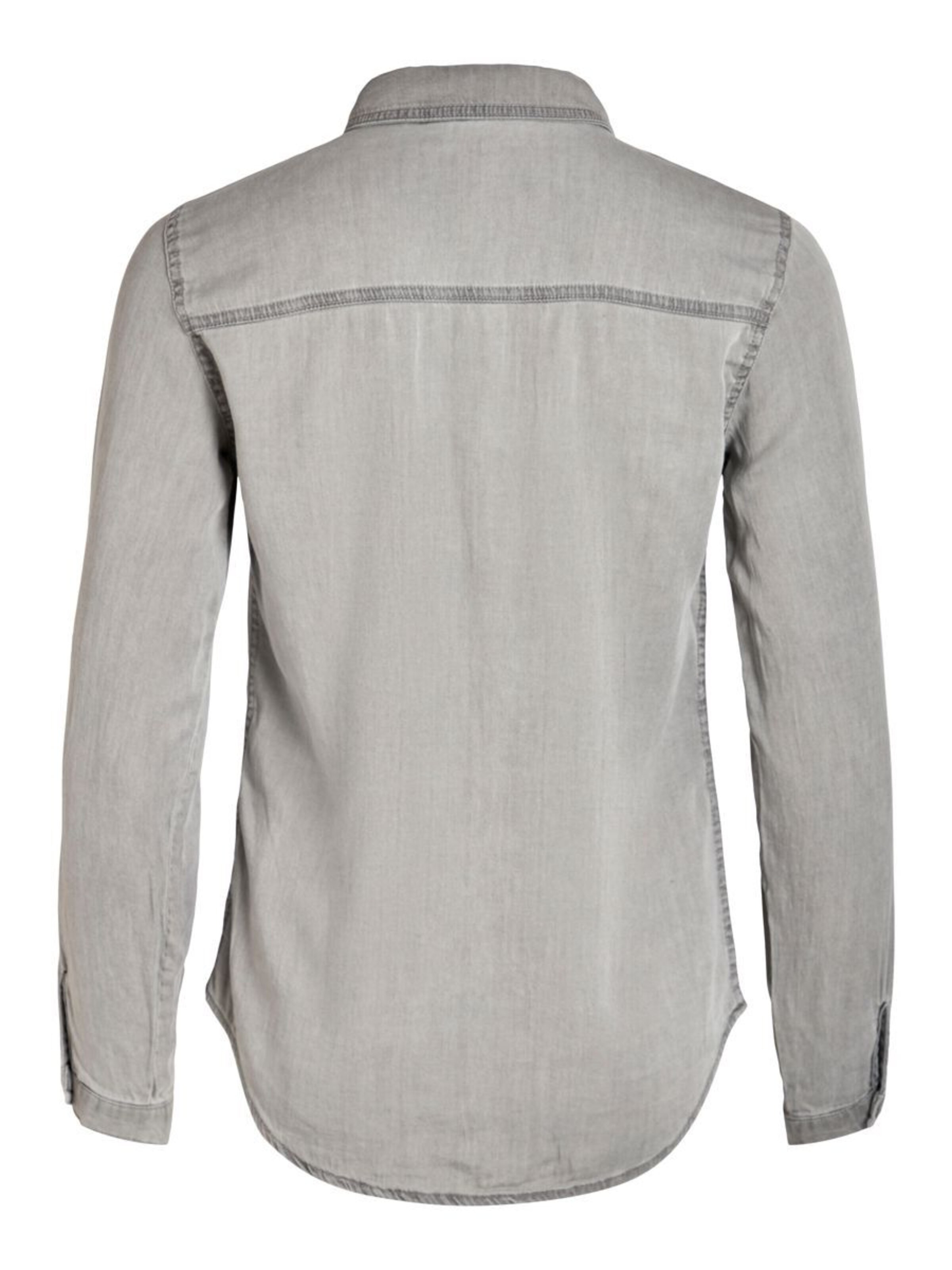 VILA Skinny Blouse 'VIBista' in Grey