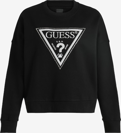 GUESS Sweater majica veličine XS u crna / srebro / bijela, Pregled proizvoda