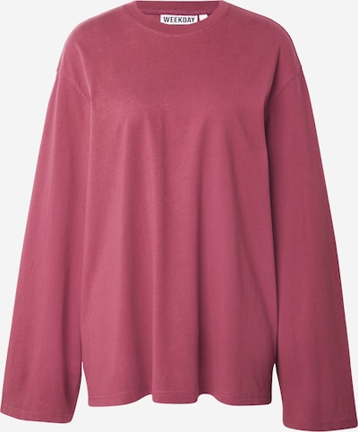 WEEKDAY T-shirt oversize en rose foncé, Vue avec produit