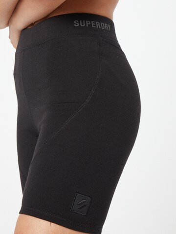 Superdry Skinny Sporthose in Schwarz