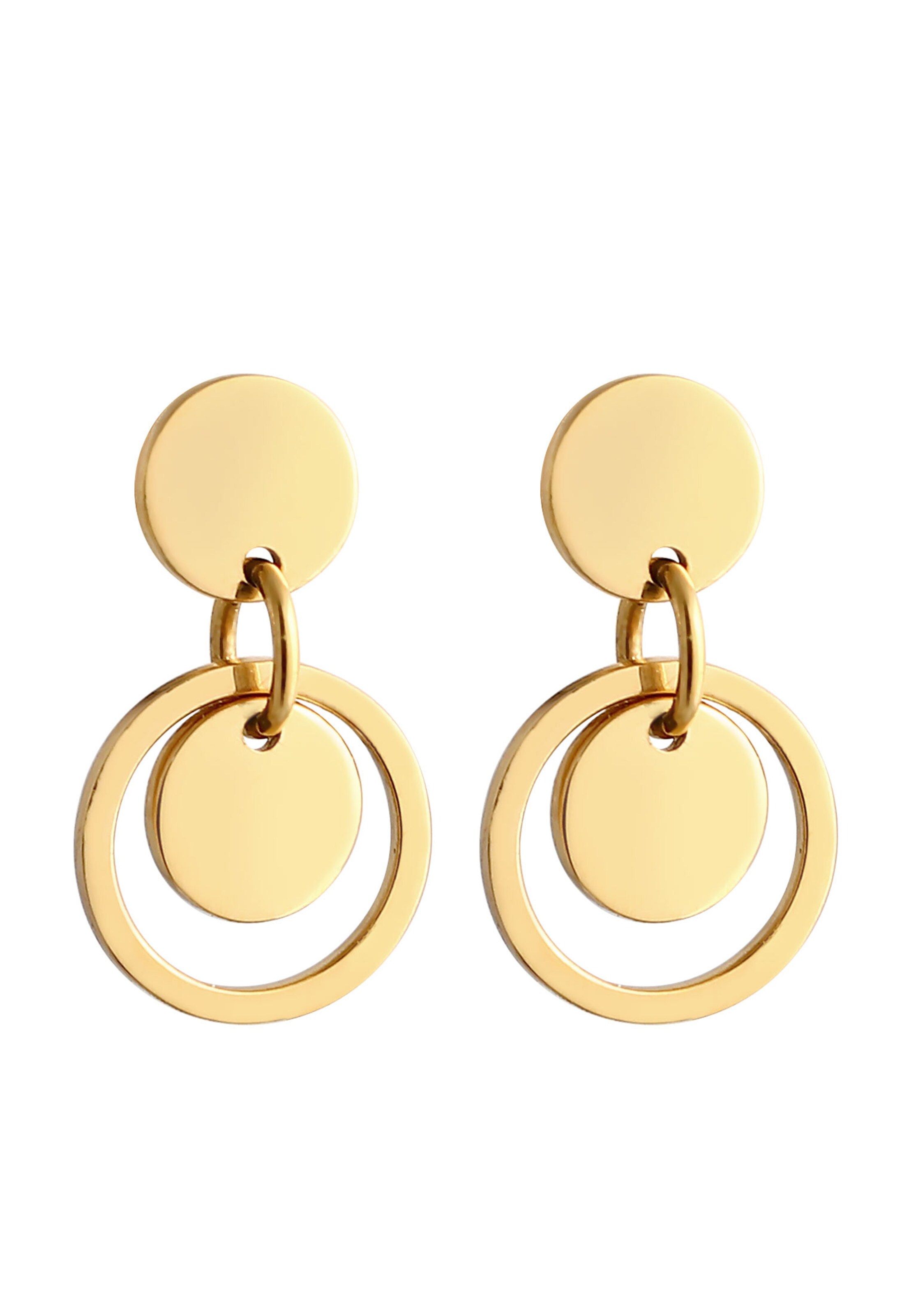 Boucles d'oreilles ELLI en or : devant