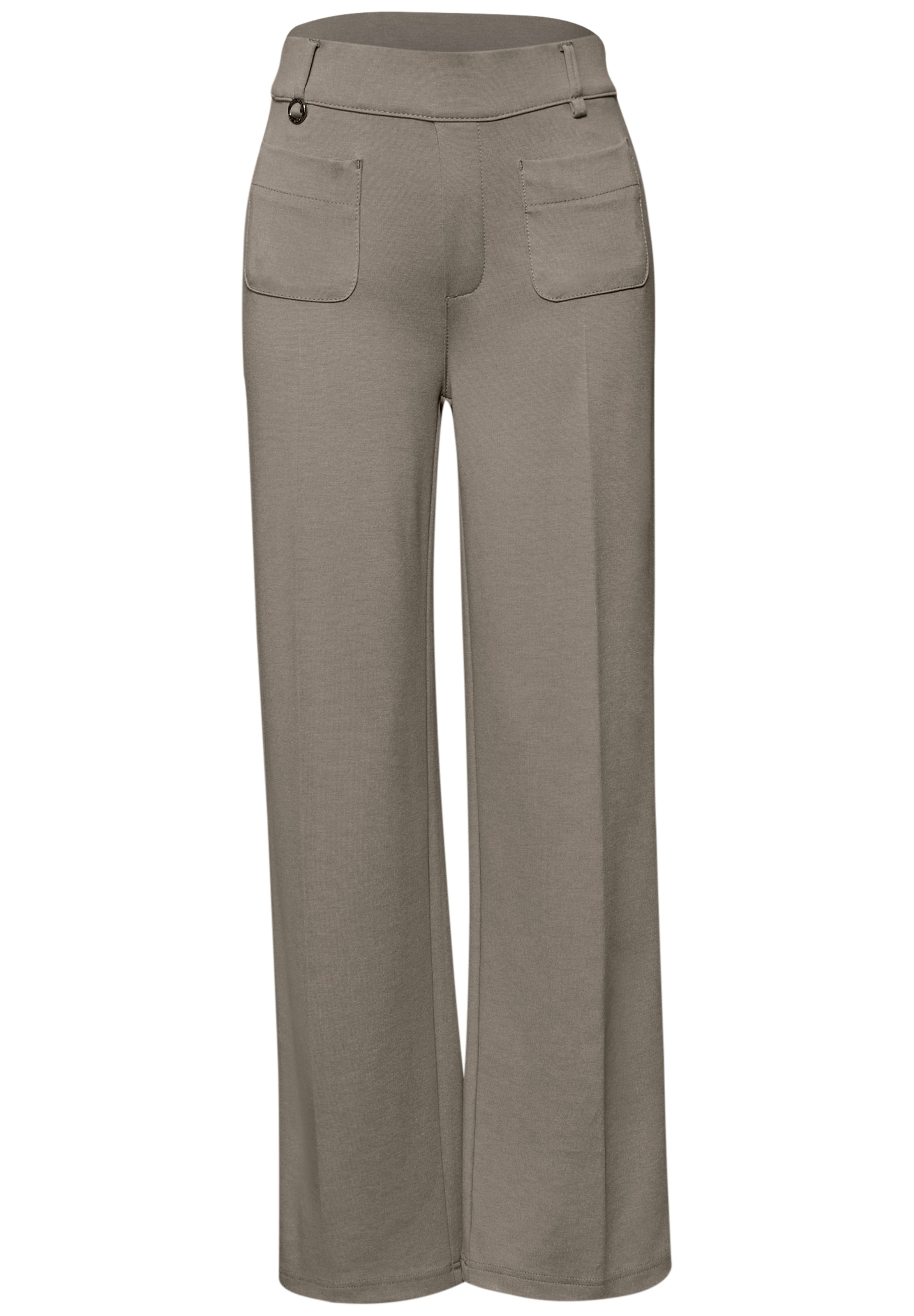 STREET ONE Loose fit Pleated Pants in Beige: front