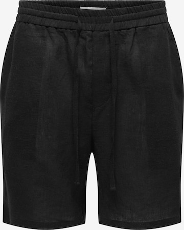 Only & Sons Szabványos Nadrág 'ONSLaurence' - fekete: elől