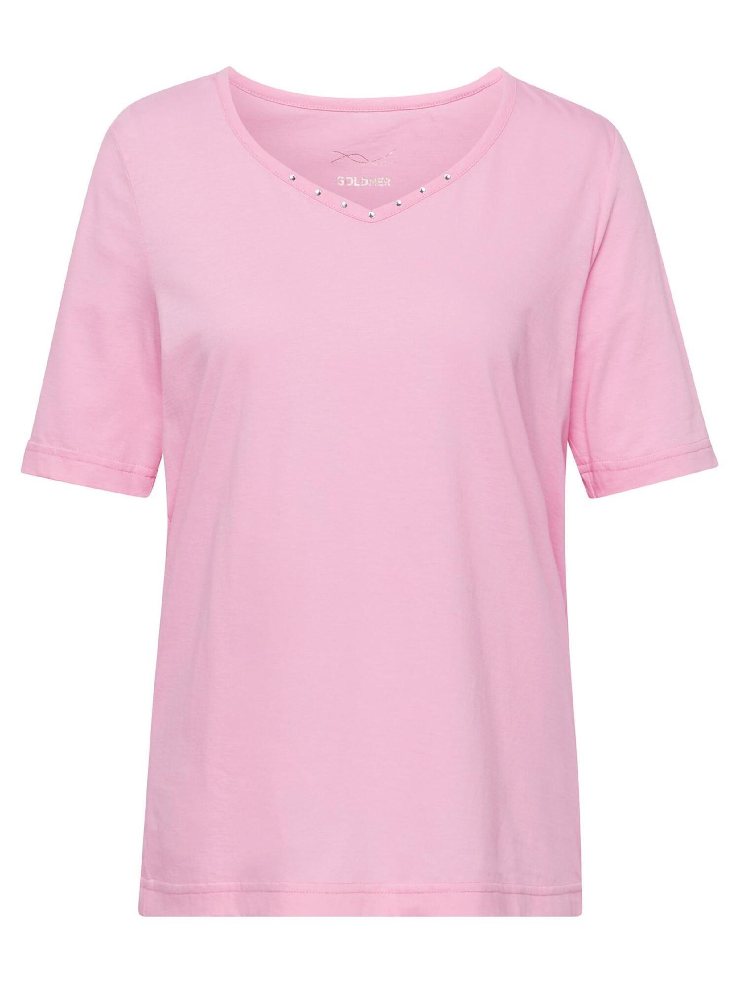 Goldner T-Shirt in Pink: Vorderseite