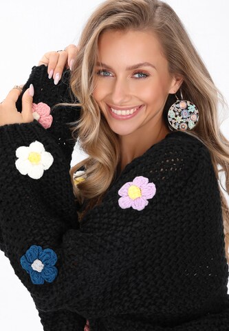 IZIA Neuletakki 'Fashion Look' värissä musta