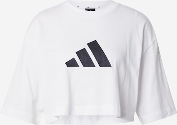 Tricou funcțional 'Future Icons' de la ADIDAS SPORTSWEAR pe alb: față
