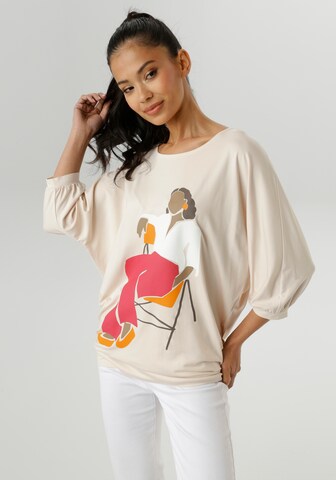 Aniston SELECTED Shirt in Beige: front