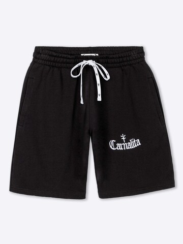 Carnalita - Loosefit Pantalón 'Pantalón corto de chándal con logo bordado' en negro