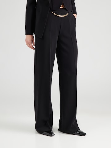 GUESS by Marciano - Regular Calças com vincos 'ELLA' em preto: frente