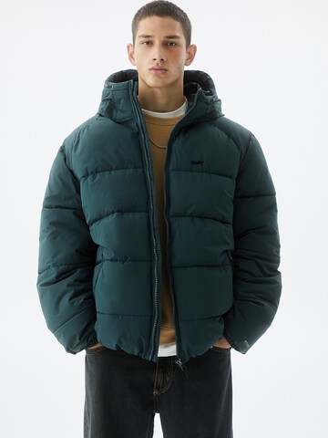 Pull&Bear Between-season jacket in Green: front