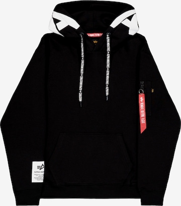 ALPHA INDUSTRIES - Sudadera en negro: frente