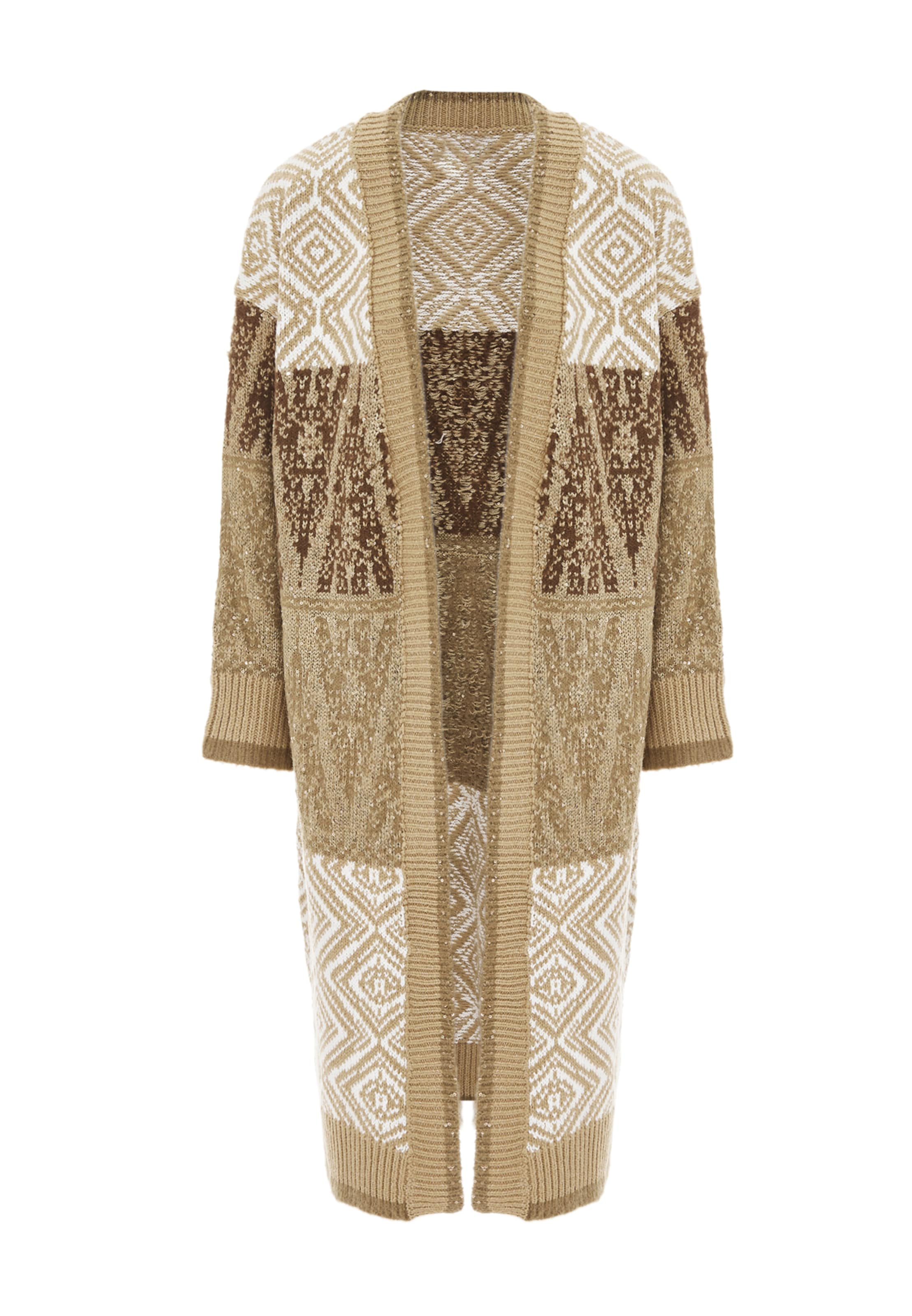 Jalene - Casaco de malha em bege: frente