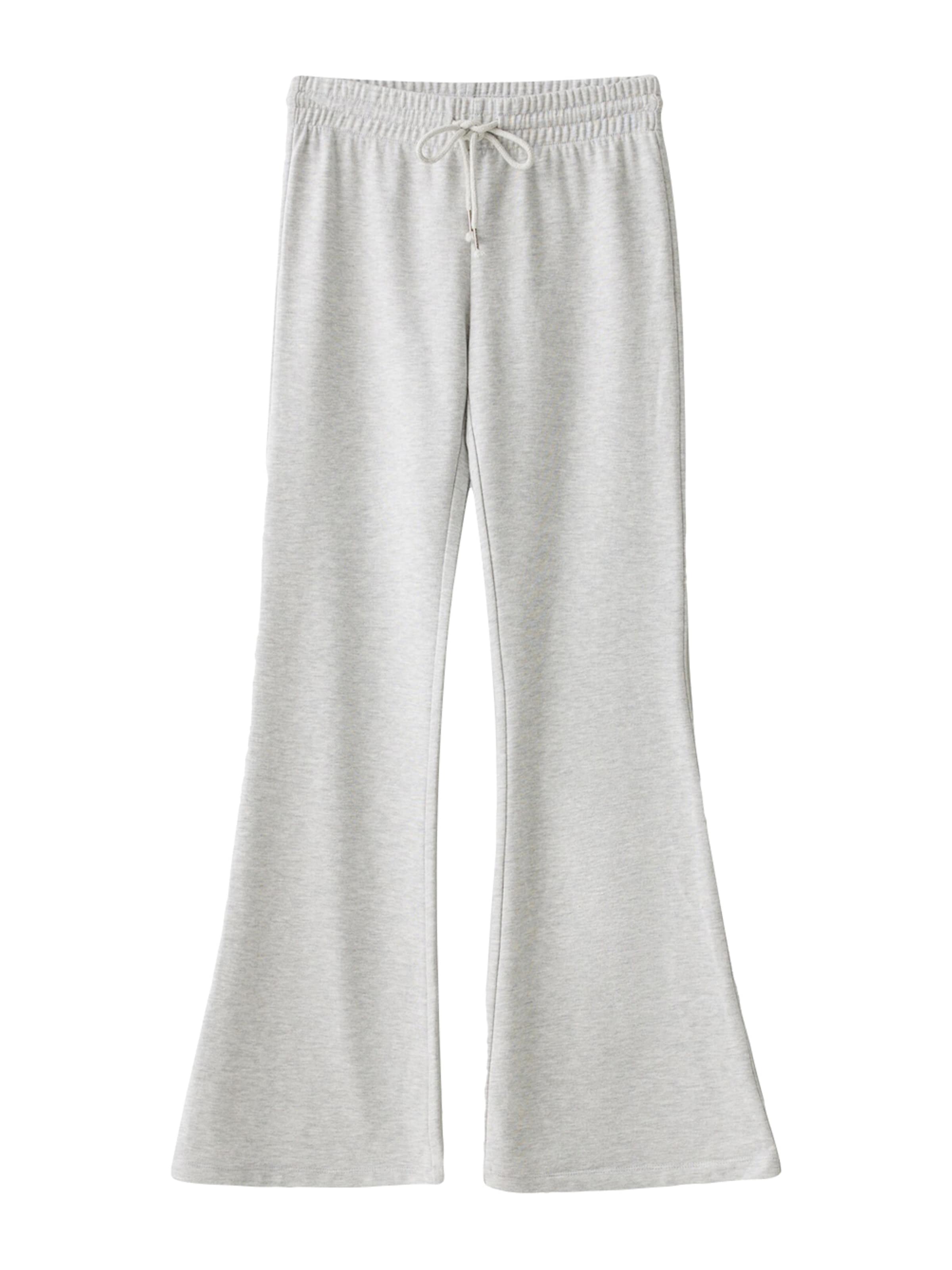 Bershka Flared Nadrág - szürke: elől