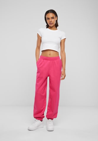 Urban Classics Tapered Pants in Pink
