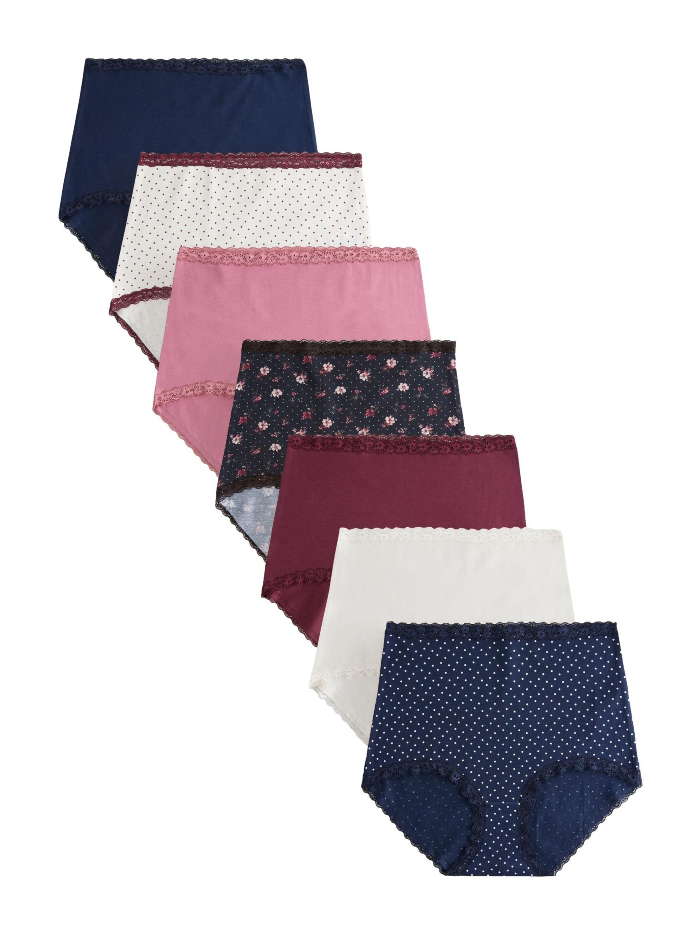 Next Broekje in S in de kleur Navy / Bessen / Rosa / Zwart / Wit, Productweergave