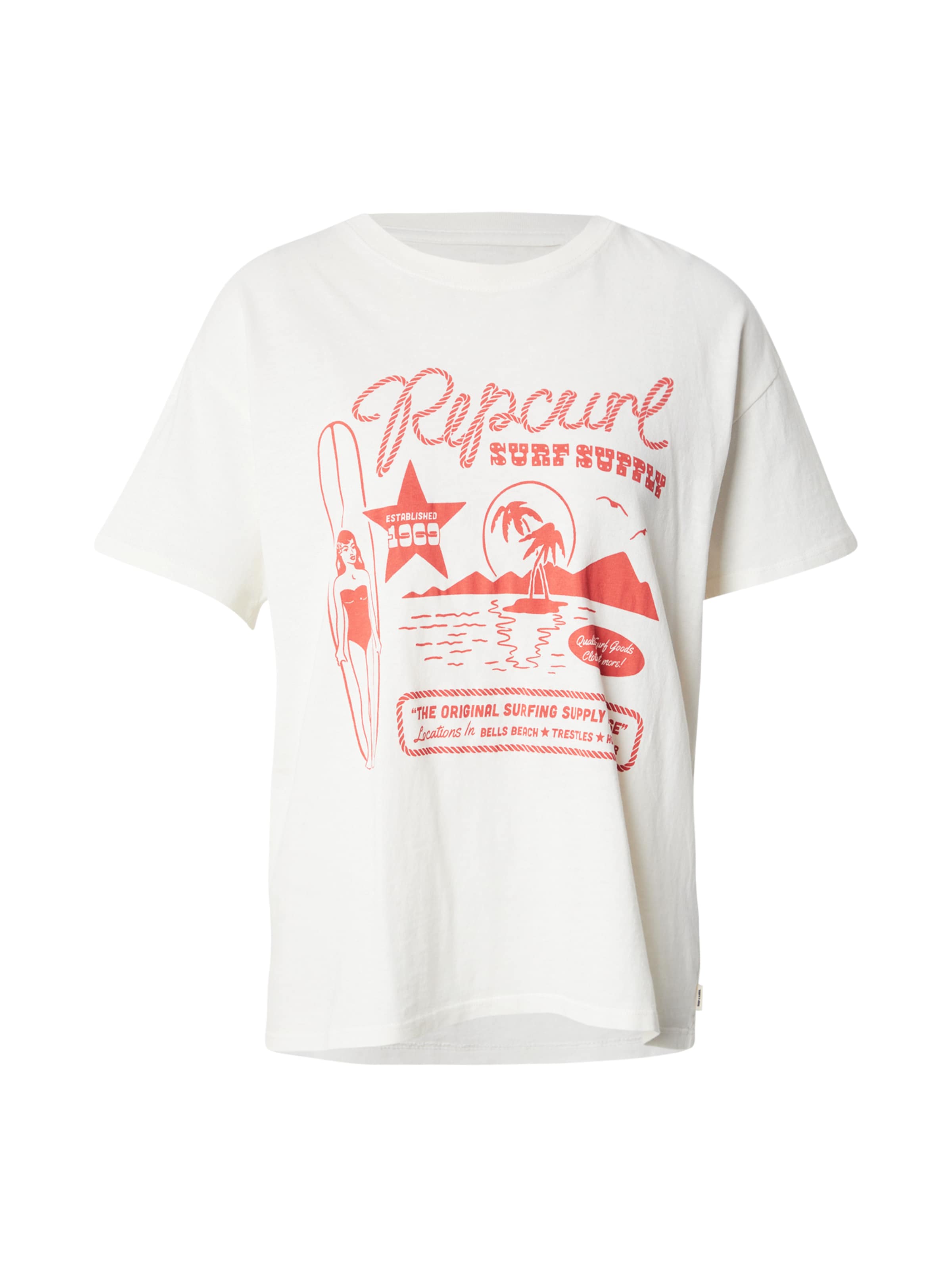 RIP CURL Toiminnallinen paita 'SURF SUPPLY' värissä beige: etupuoli