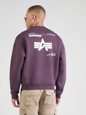 ALPHA INDUSTRIES Μπλούζα φούτερ σε λιλά: μπροστά