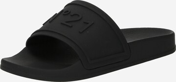 N°21 Mules in Black: front