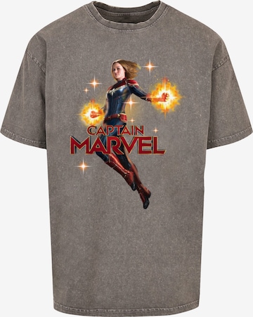 ABSOLUTE CULT T-Shirt 'Captain Marvel - Carol Danvers' in Grau: predná strana