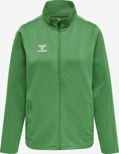 Hummel Sportsweatjacke 'Poly' in XXL in grasgrün / weiß, Produktansicht