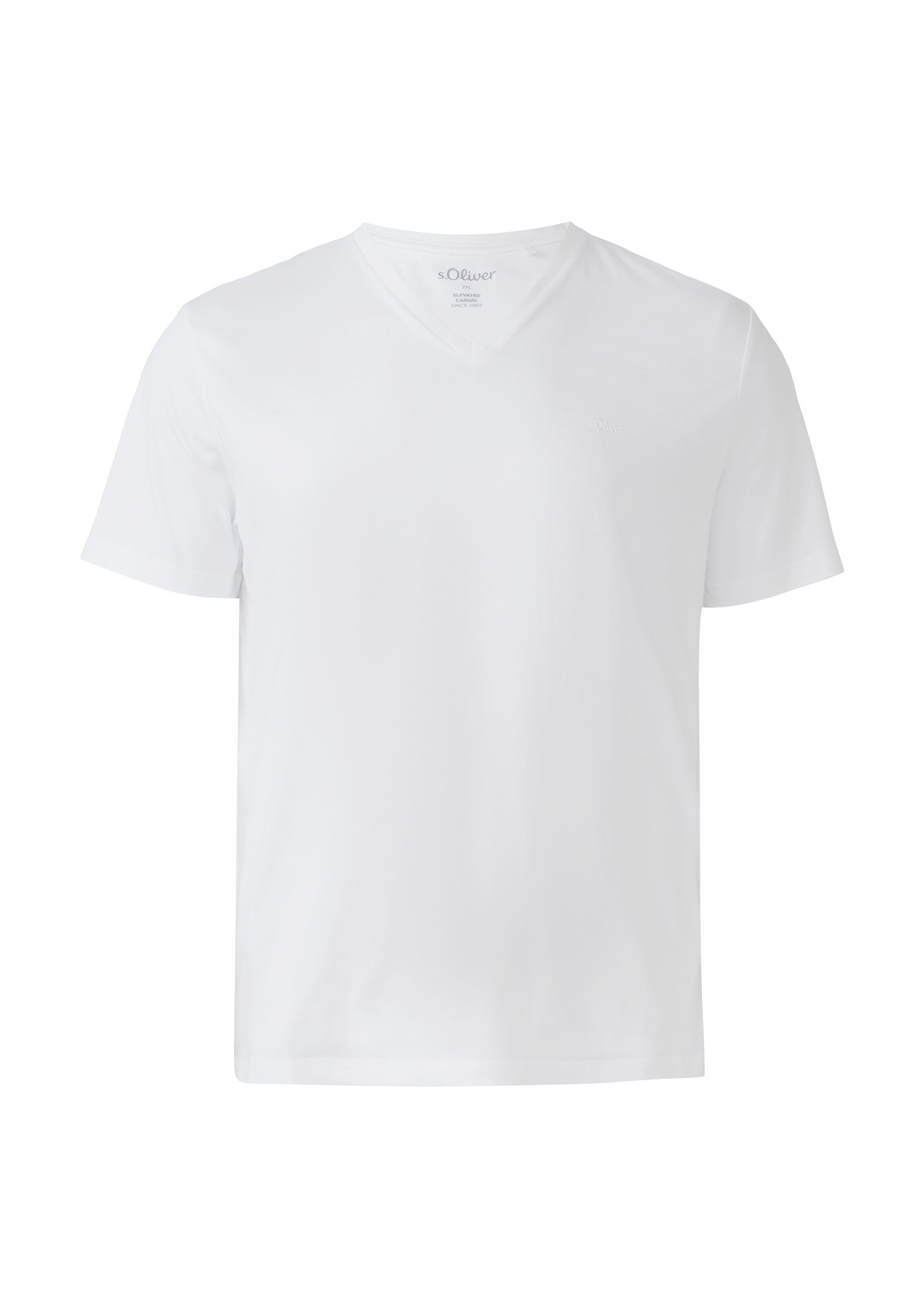 s.Oliver Men Big Sizes Shirt in White: front