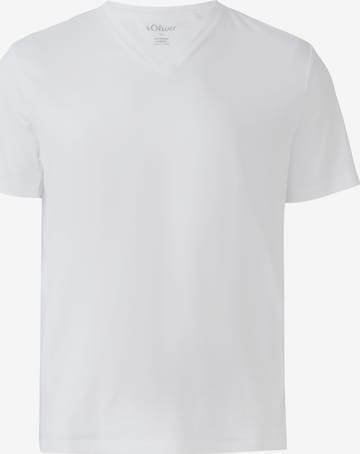 s.Oliver Men Big Sizes Shirt in White: front