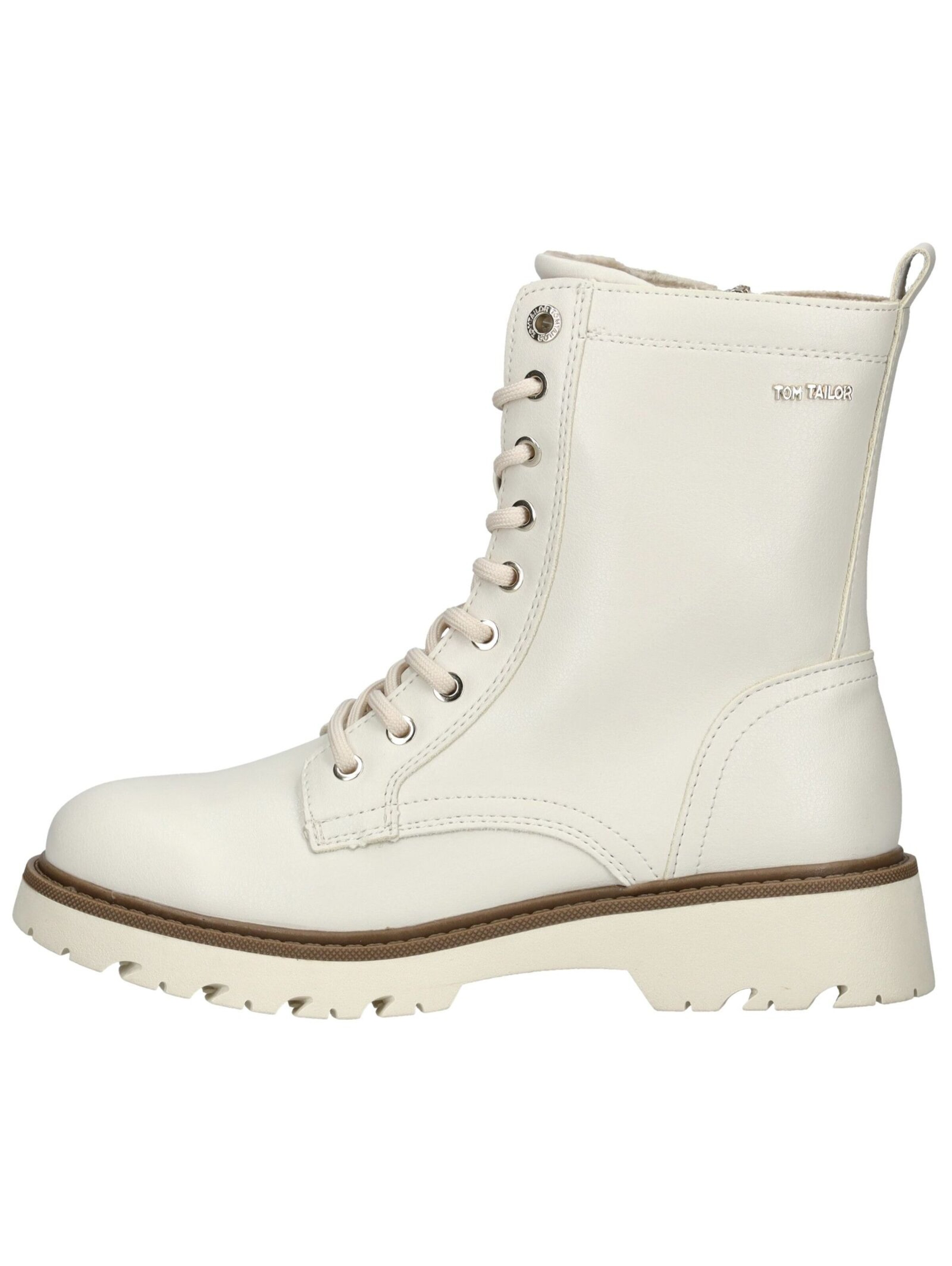 TOM TAILOR Lace-up bootie in White