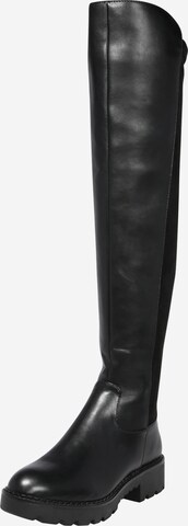 BUFFALO Overknee laarzen 'Mireya' in Zwart: voorkant