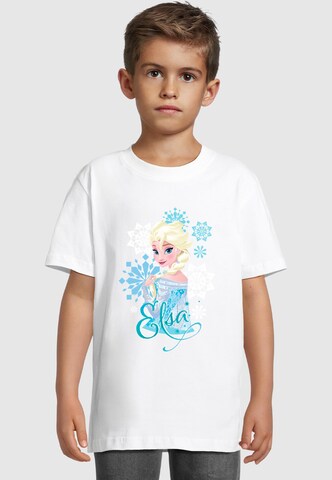 ABSOLUTE CULT T-Shirt 'Frozen - Elsa Snowflakes' in Weiß: Vorderseite