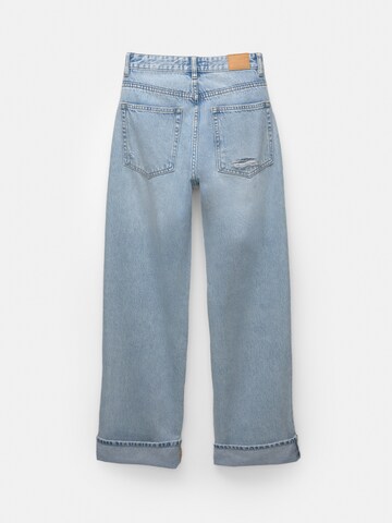 Pull&Bear Wide Leg Farkut värissä sininen