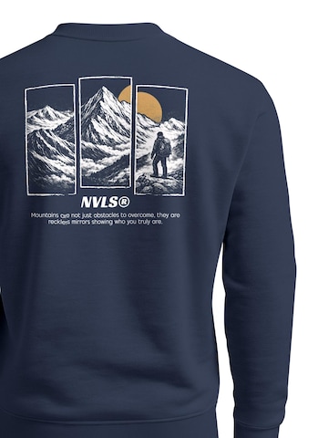 Neverless Sweatshirt 'Mountain Wanderer' in Blue