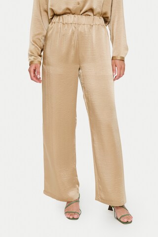 SAINT TROPEZ Wide leg Pants in Beige: front