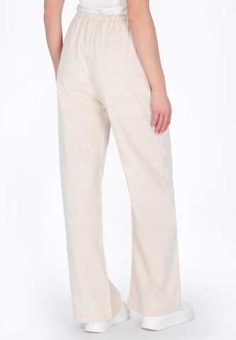 usha WHITE LABEL - Loosefit Pantalón en beige