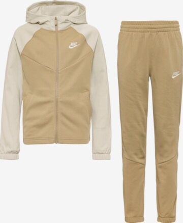 Nike Sportswear Sweatsuit in Brown: front