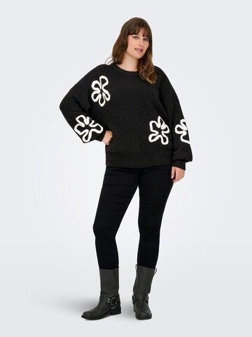ONLY Carmakoma - Jersey 'CARDaisy' en negro