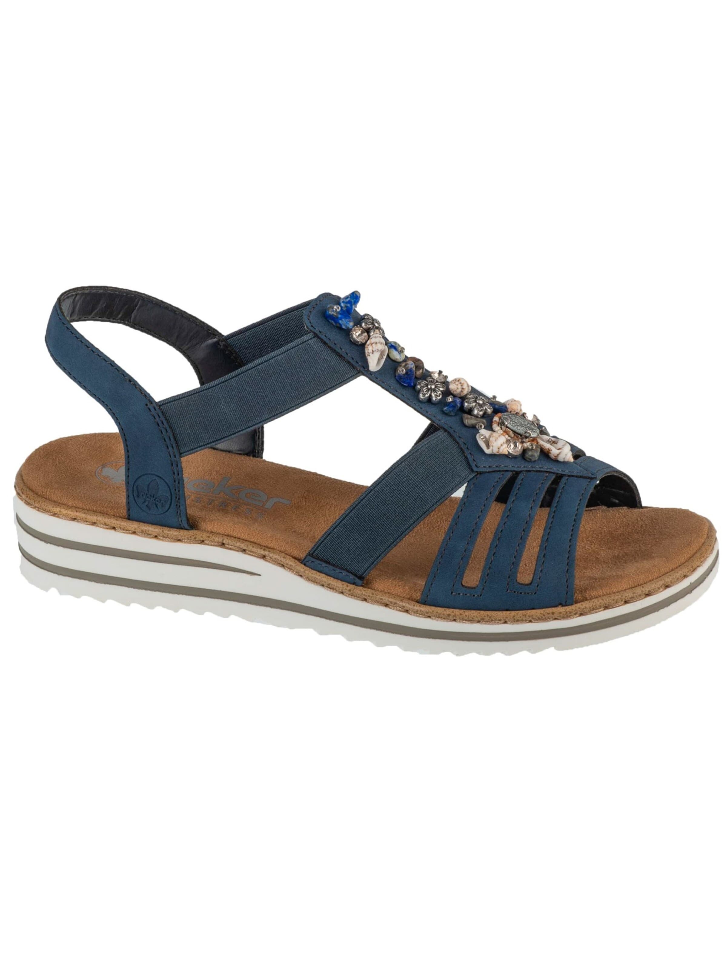 Sandales Rieker en bleu : devant