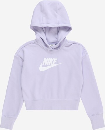 Bluză de molton de la Nike Sportswear pe mov: față