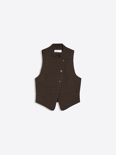 Bershka Suit vest in 34 in Brown / Dark brown, Item view