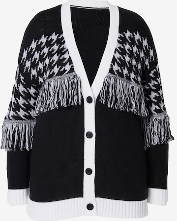 Angel of Style Knit cardigan in Black: front