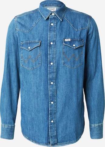 WRANGLER Srajca 'WESTERN' | modra barva: sprednja stran
