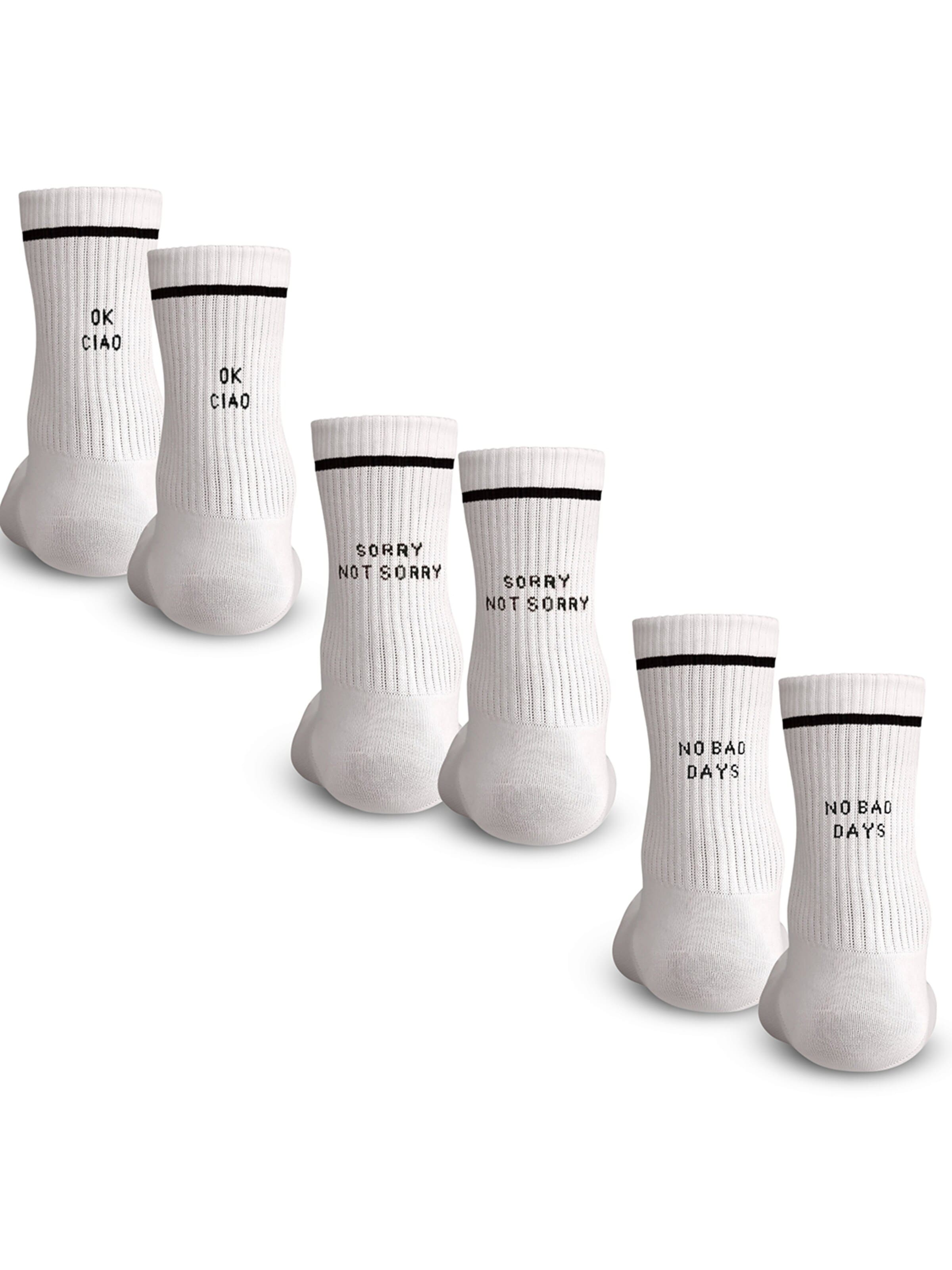 Made by Nami Socks 'Besatzung' in White: front