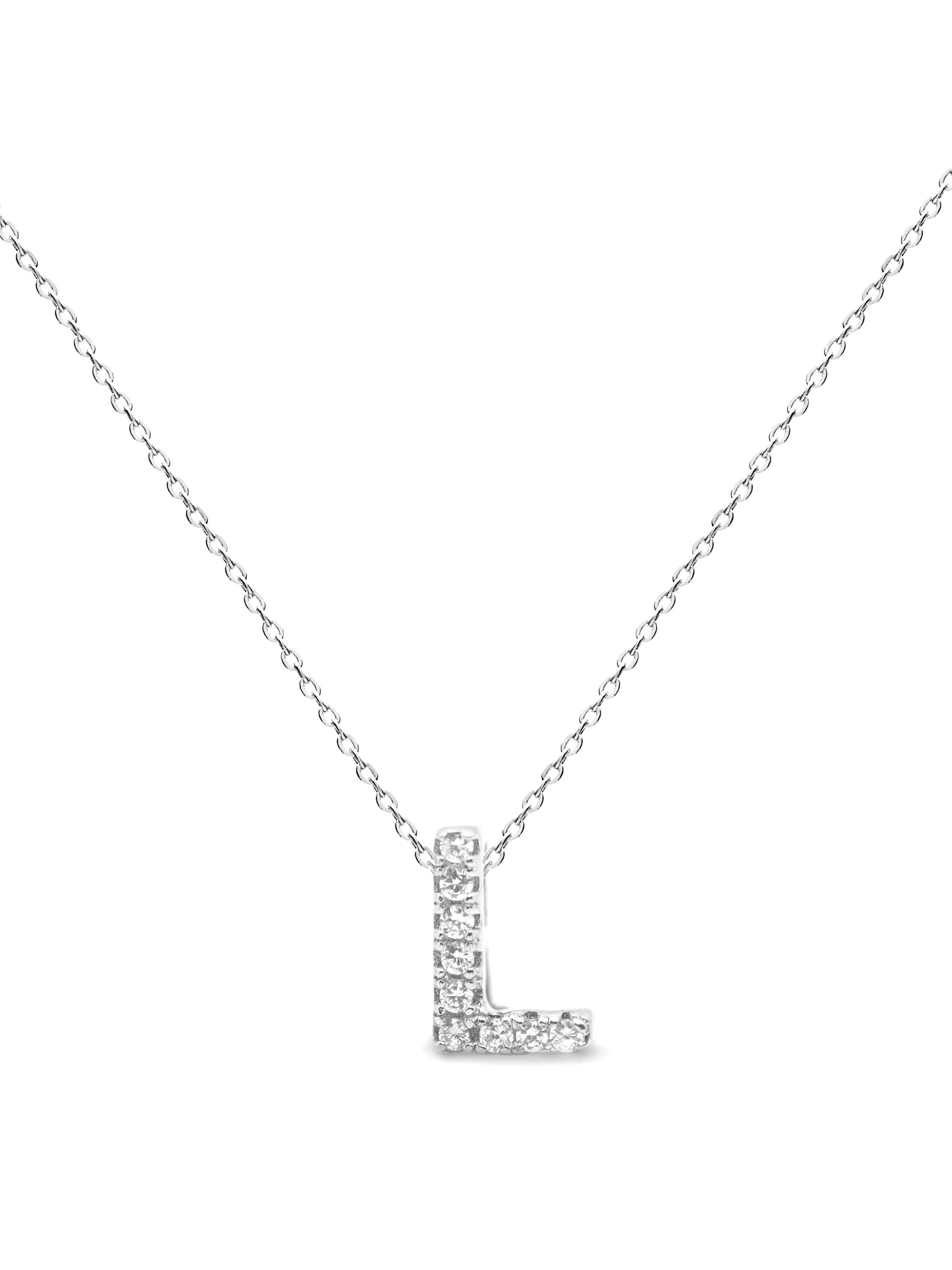 Luxenter Łańcuszek 'Alphabet' w kolorze biały: przód